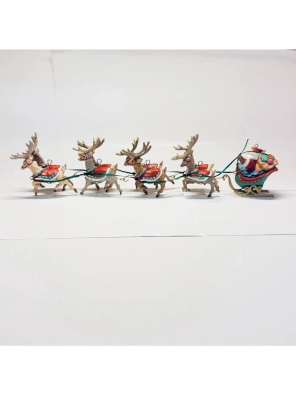 Hallmark Complete Santa And His Reindeer Collection Keepsake Ornaments 1992